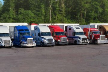 Parking lot for trucks